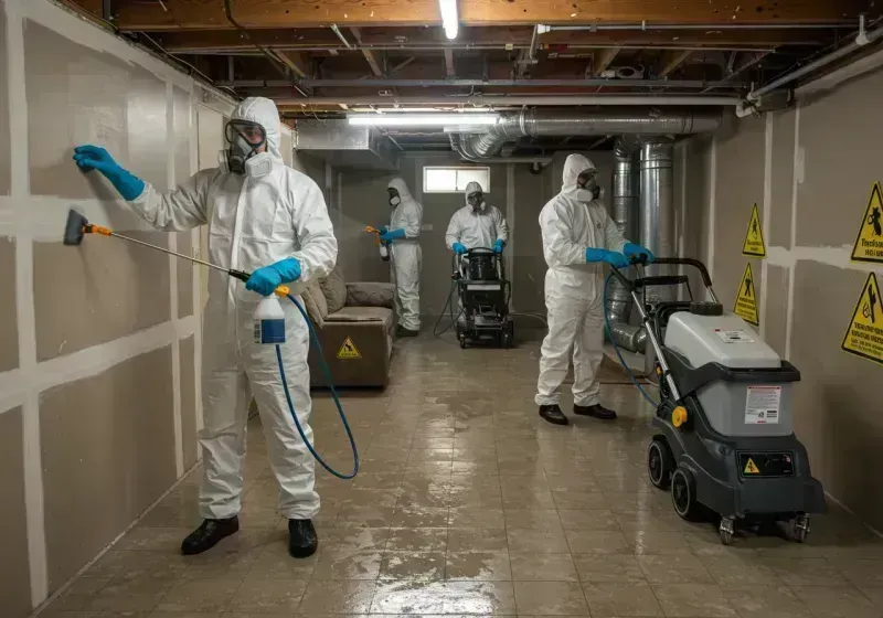 Basement Moisture Removal and Structural Drying process in Indian Springs Village, AL